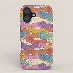 Retro Rainbow Funny Dachshunds iPhone Case Gallery Image 1