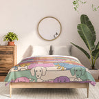 Retro Rainbow Funny Dachshunds Comforter Gallery Image 3