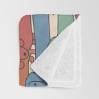 Retro Rainbow Funny Dachshunds Throw Blanket Gallery Image 3