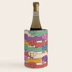 Retro Rainbow Funny Dachshunds Wine Chiller Gallery Image 3