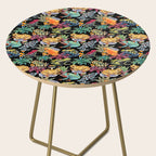 Tropical frogs and plant - black Side Table Gallery Image 2