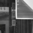 Morning coffee in a cafe - Black and white street photography Wall Tapestry Gallery Image 3