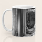 Morning coffee in a cafe - Black and white street photography Coffee Mug Gallery Image 3