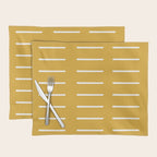 Mudcloth (Mustard Yellow) Placemat Gallery Image 1