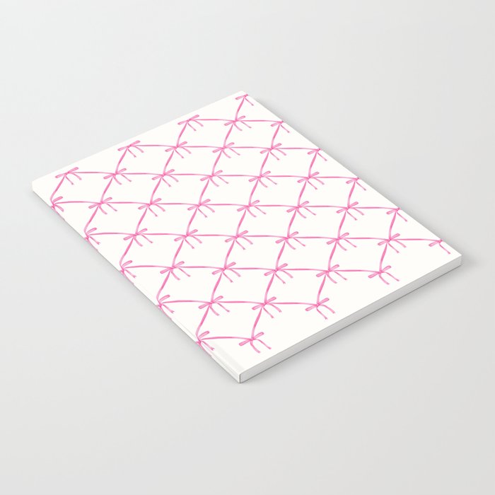 Bows & Ribbons Pattern VIII Y2K Pink Notebook Gallery Image 2