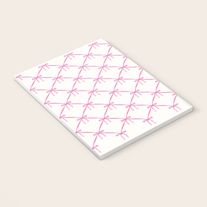 Bows & Ribbons Pattern VIII Y2K Pink Notebook Gallery Image 3