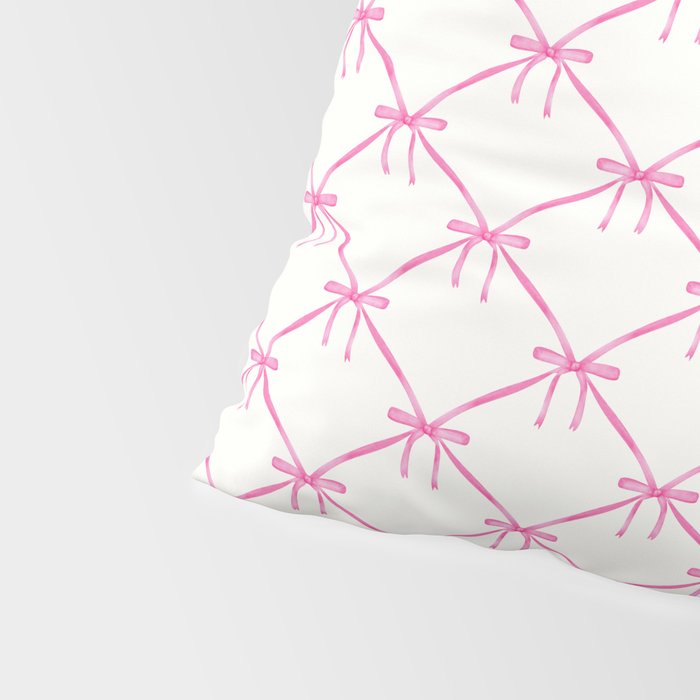 Bows & Ribbons Pattern VIII Y2K Pink Pillow Sham Gallery Image 4