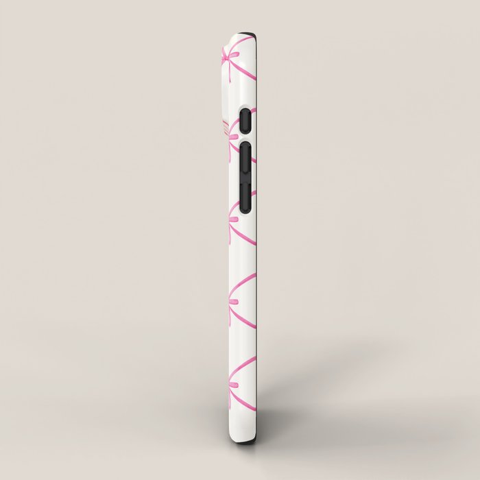 Bows & Ribbons Pattern VIII Y2K Pink iPhone Case Gallery Image 2
