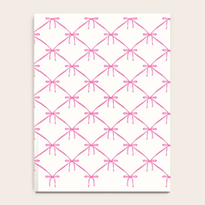 Bows & Ribbons Pattern VIII Y2K Pink Notebook Gallery Image 4