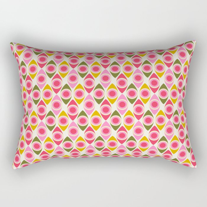 Mid Century Modern Geo pattern 2 Rectangular Pillow Gallery Image 1