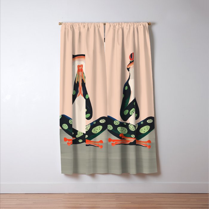 Yoga Frog Window Curtain Gallery Image 3