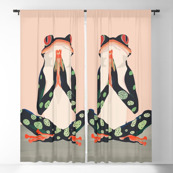 Yoga Frog Window Curtain Gallery Image 1