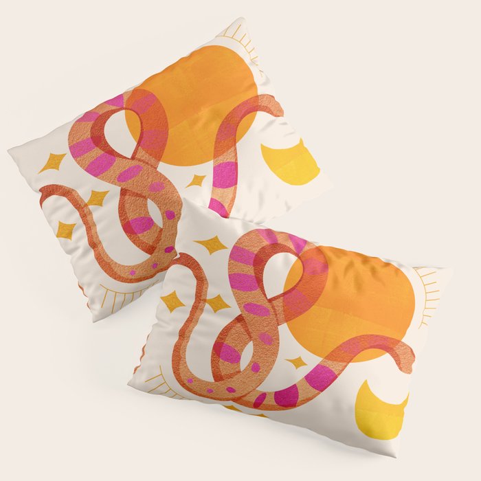 Abstraction_SUN_MOON_SNAKE_Minimalism_001 Pillow Sham Gallery Image 3