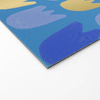 Rows of Tulips in Bloom in Navy Blue & Gold Metallic Welcome Mat Gallery Image 2