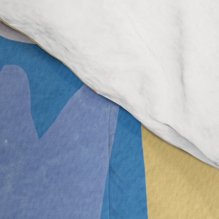 Rows of Tulips in Bloom in Navy Blue & Gold Metallic Comforter Gallery Image 4