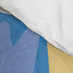 Rows of Tulips in Bloom in Navy Blue & Gold Metallic Comforter Gallery Image 4