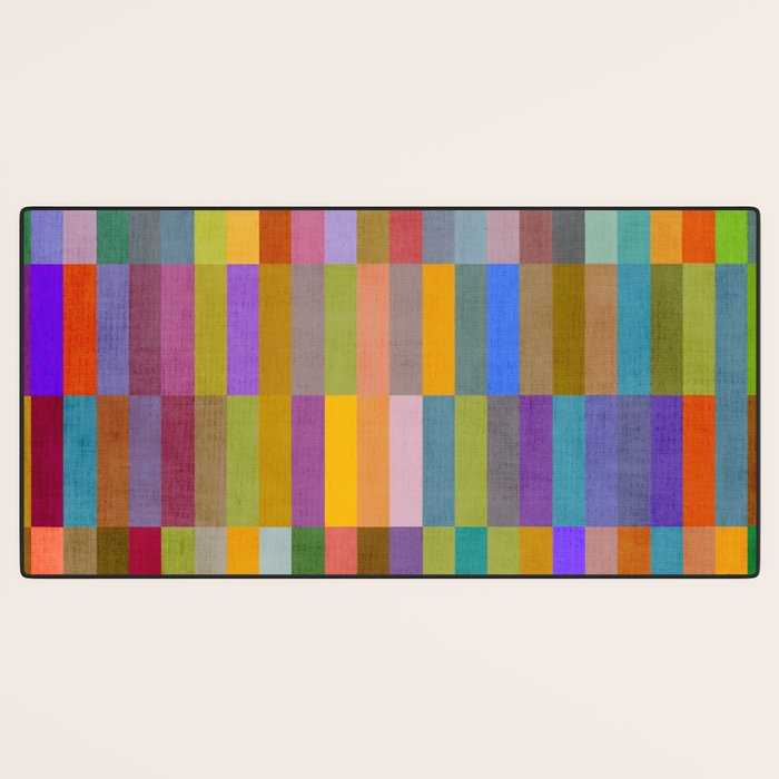 Colorful Mosaic Geometric Klee Tones 01 Desk Mat Gallery Image 3