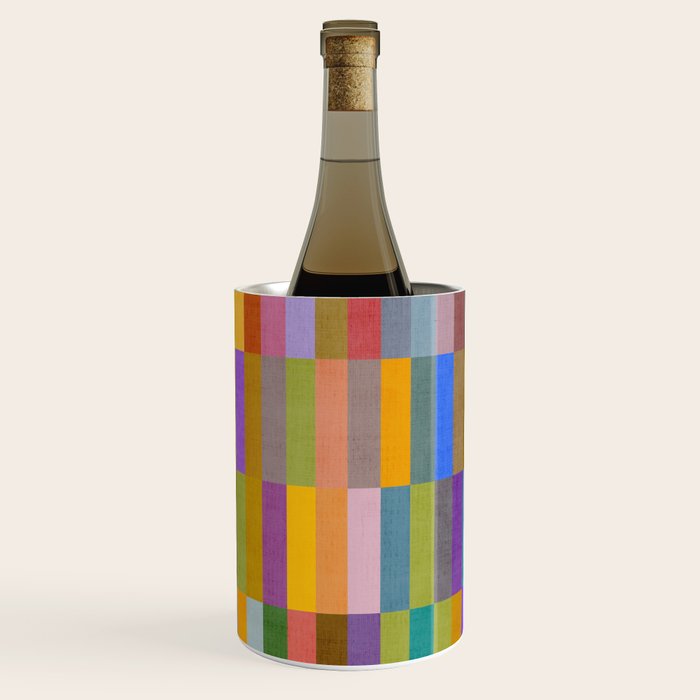 Colorful Mosaic Geometric Klee Tones 01 Wine Chiller Gallery Image 1