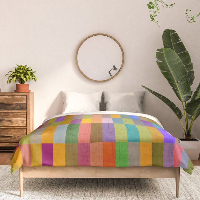 Colorful Mosaic Geometric Klee Tones 01 Comforter Gallery Image 3