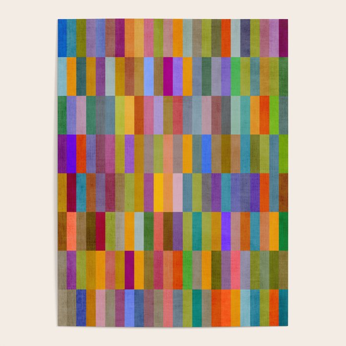 Colorful Mosaic Geometric Klee Tones 01 Poster Gallery Image 4