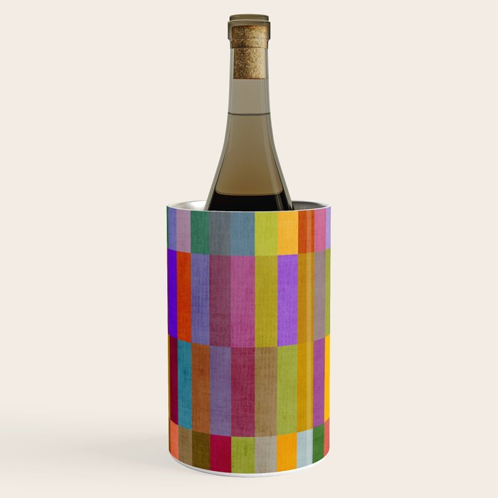 Colorful Mosaic Geometric Klee Tones 01 Wine Chiller Gallery Image 2
