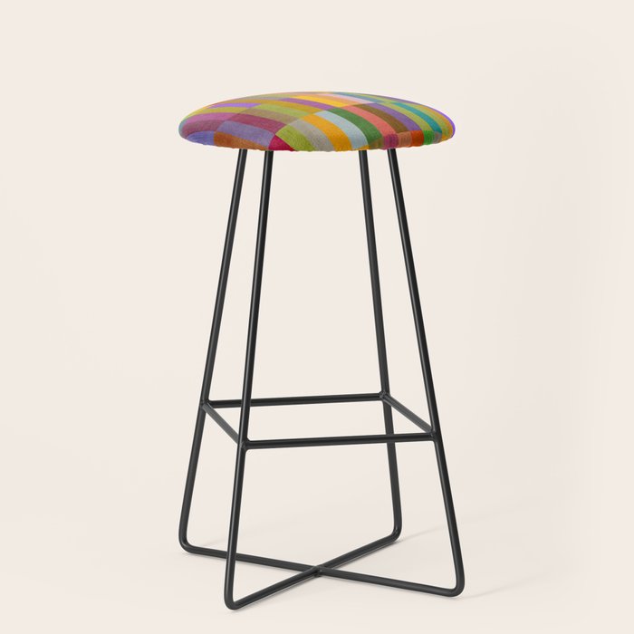 Colorful Mosaic Geometric Klee Tones 01 Stool Gallery Image 1