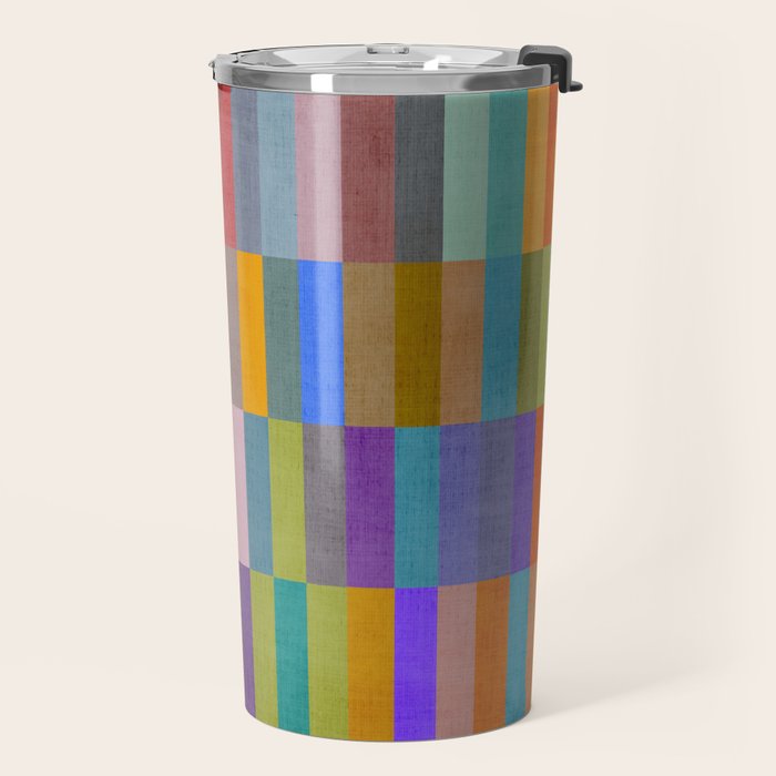Colorful Mosaic Geometric Klee Tones 01 Travel Mug Gallery Image 2