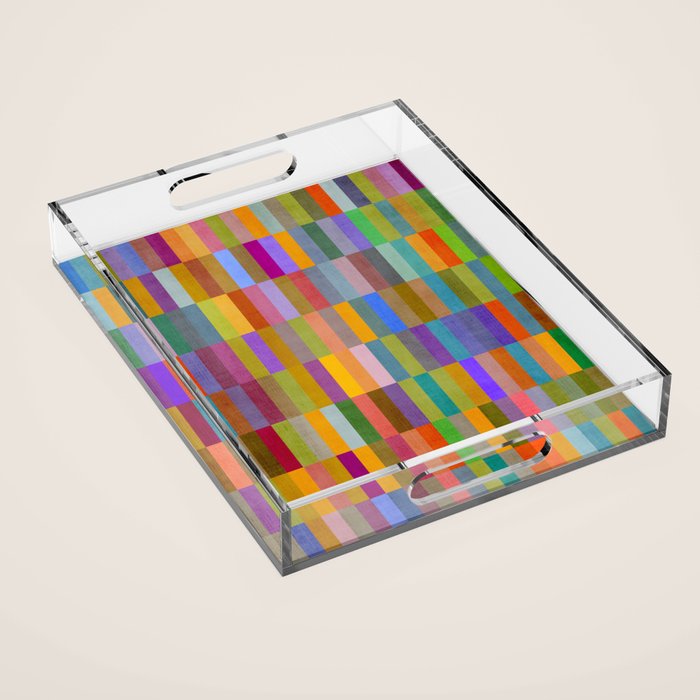 Colorful Mosaic Geometric Klee Tones 01 Acrylic Tray Gallery Image 1