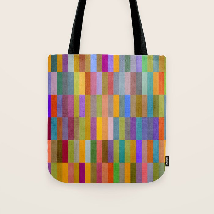 Colorful Mosaic Geometric Klee Tones 01 Tote Bag Gallery Image 1