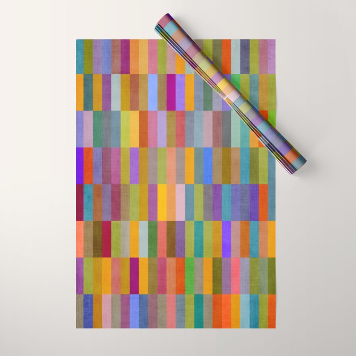 Colorful Mosaic Geometric Klee Tones 01 Wrapping Paper Gallery Image 1