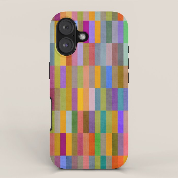 Colorful Mosaic Geometric Klee Tones 01 iPhone Case Gallery Image 1