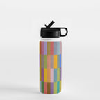 Colorful Mosaic Geometric Klee Tones 01 Water Bottle Gallery Image 1