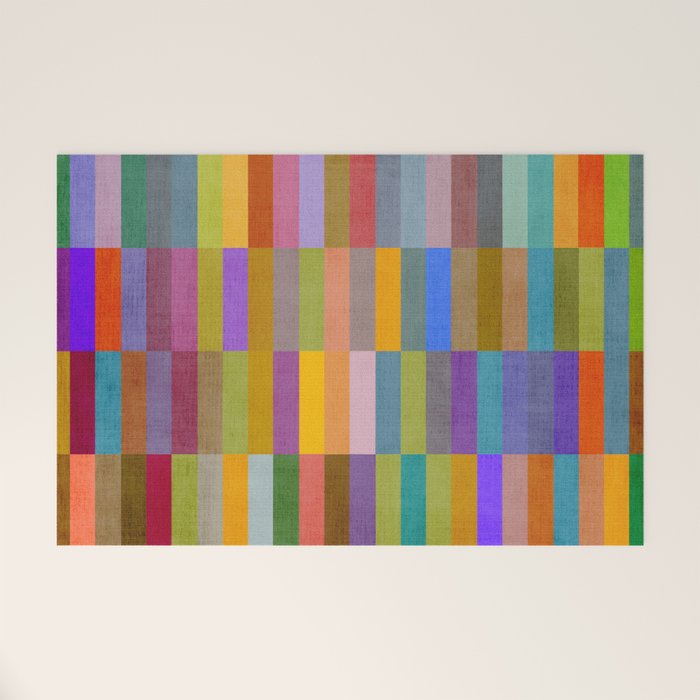 Colorful Mosaic Geometric Klee Tones 01 Welcome Mat Gallery Image 1