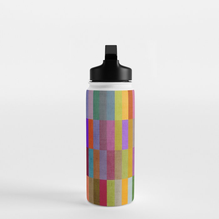 Colorful Mosaic Geometric Klee Tones 01 Water Bottle Gallery Image 3