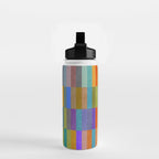 Colorful Mosaic Geometric Klee Tones 01 Water Bottle Gallery Image 2