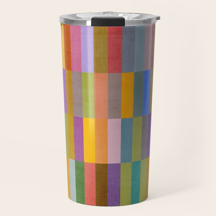 Colorful Mosaic Geometric Klee Tones 01 Travel Mug Gallery Image 1