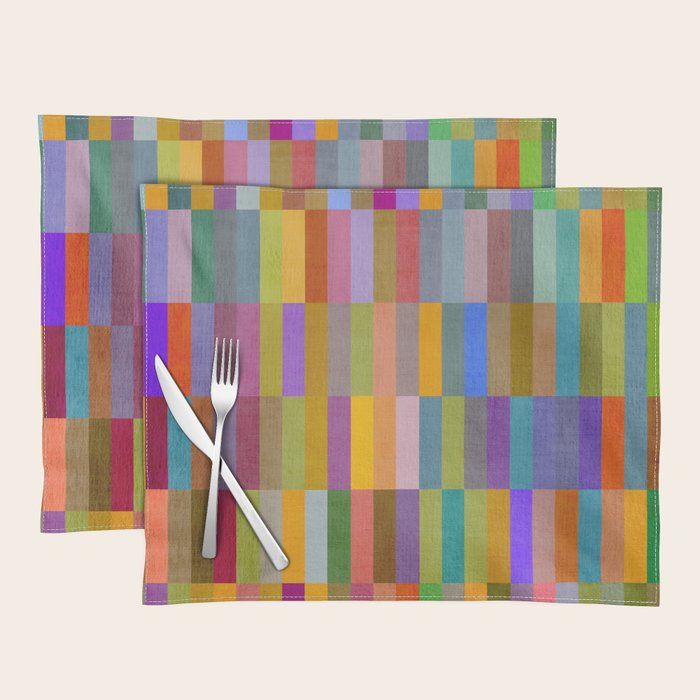 Colorful Mosaic Geometric Klee Tones 01 Placemat Gallery Image 1
