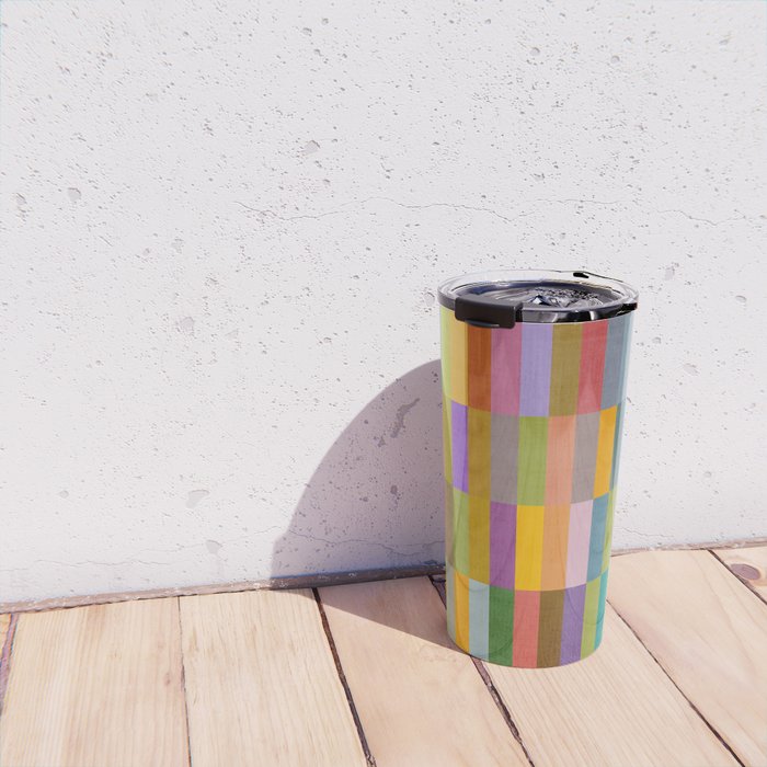 Colorful Mosaic Geometric Klee Tones 01 Travel Mug Gallery Image 4
