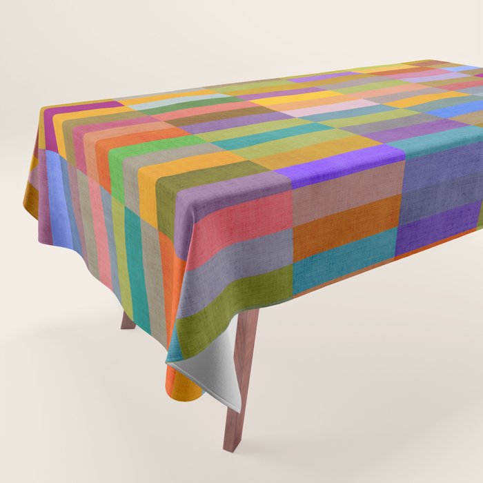 Colorful Mosaic Geometric Klee Tones 01 Tablecloth Gallery Image 1