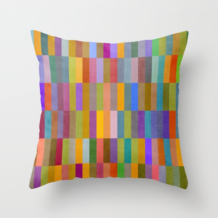 Colorful Mosaic Geometric Klee Tones 01 Throw Pillow Gallery Image 6