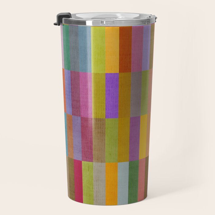 Colorful Mosaic Geometric Klee Tones 01 Travel Mug Gallery Image 3