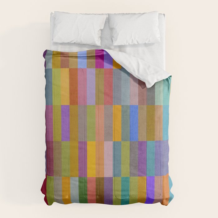 Colorful Mosaic Geometric Klee Tones 01 Comforter Gallery Image 1