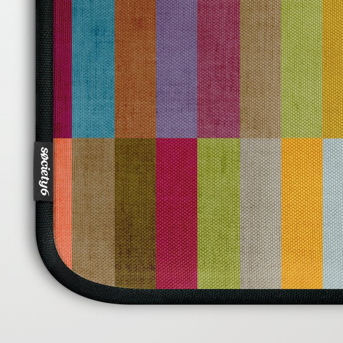 Colorful Mosaic Geometric Klee Tones 01 Laptop Sleeve Gallery Image 3