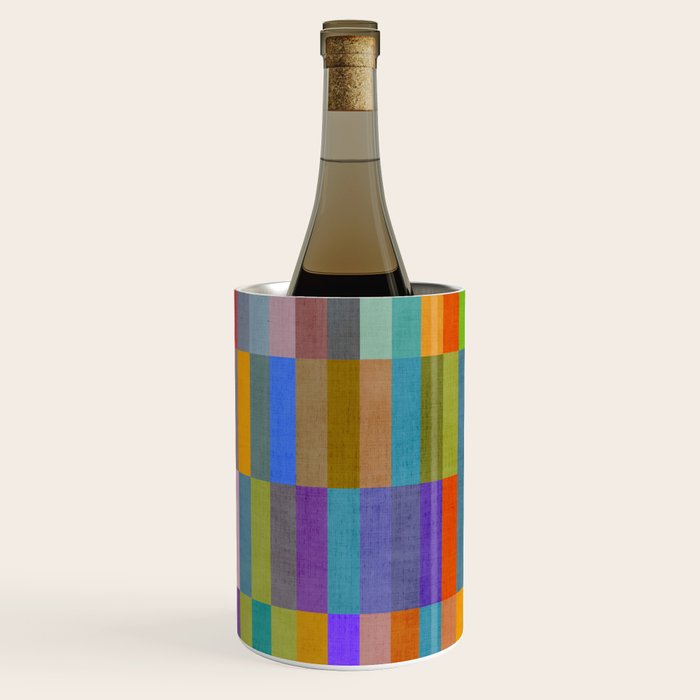 Colorful Mosaic Geometric Klee Tones 01 Wine Chiller Gallery Image 3
