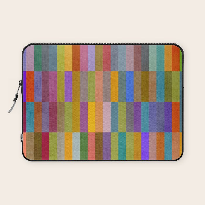 Colorful Mosaic Geometric Klee Tones 01 Laptop Sleeve Gallery Image 1