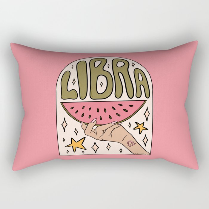 Libra Watermelon Rectangular Pillow Gallery Image 1