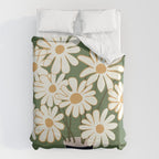 White Daisy Bouquets in Vase 3 Duvet Cover Gallery Image 6
