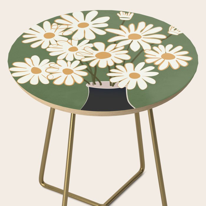 White Daisy Bouquets in Vase 3 Side Table Gallery Image 2