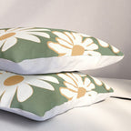 White Daisy Bouquets in Vase 3 Pillow Sham Gallery Image 3