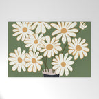 White Daisy Bouquets in Vase 3 Welcome Mat Gallery Image 1
